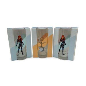 Marvel Avengers Glasses Set Of 3 Black Widow Groot